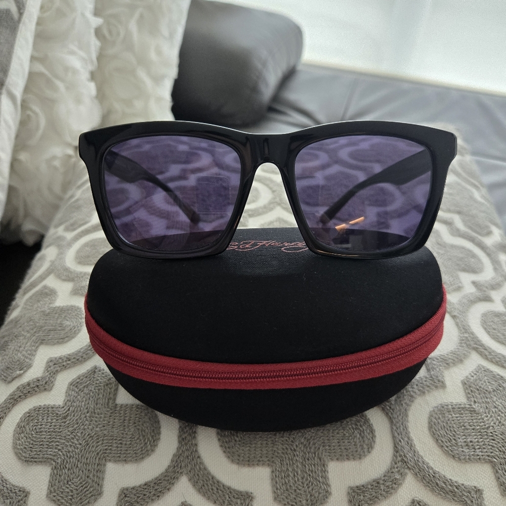 Ed Hardy Black Sunglasses